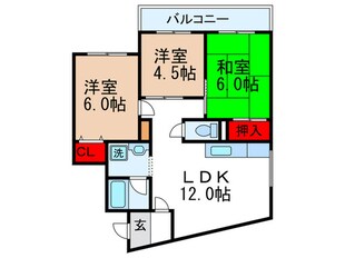 ロゴ緑地の物件間取画像